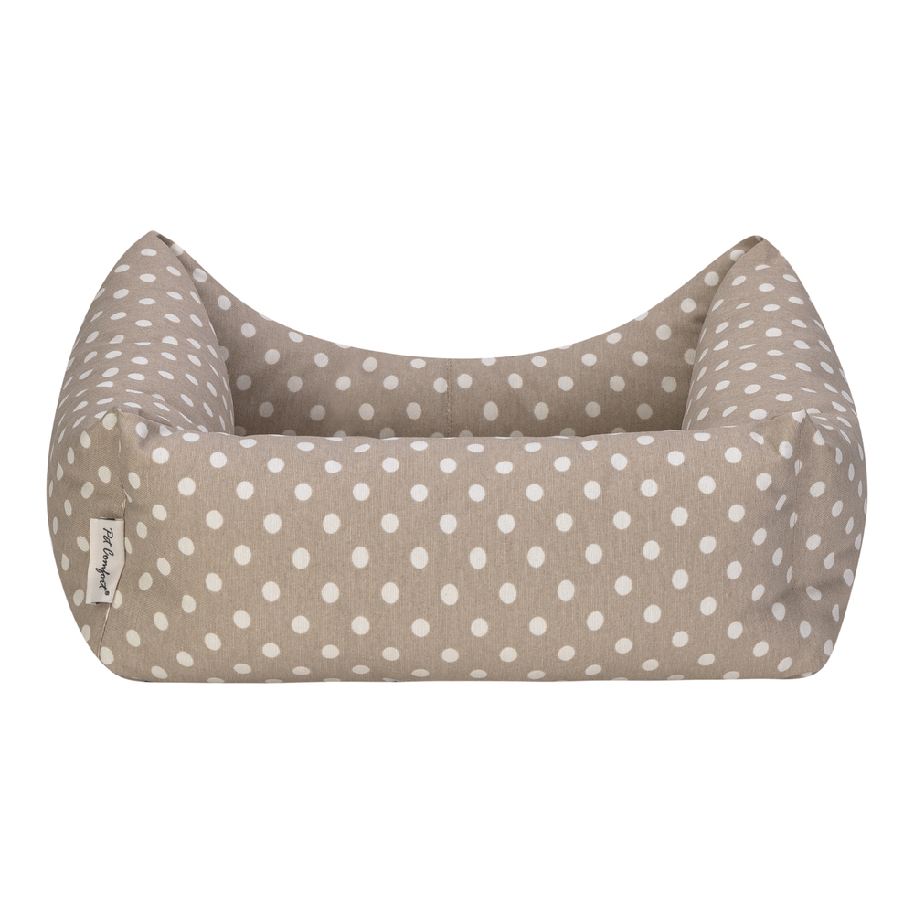 Pet Comfort Uniform Bej Puantiyeli Kedi ve Köpek Yatağı XS 50x40cm - 3