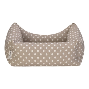 Pet Comfort Uniform Bej Puantiyeli Kedi ve Köpek Yatağı XS 50x40cm - 3