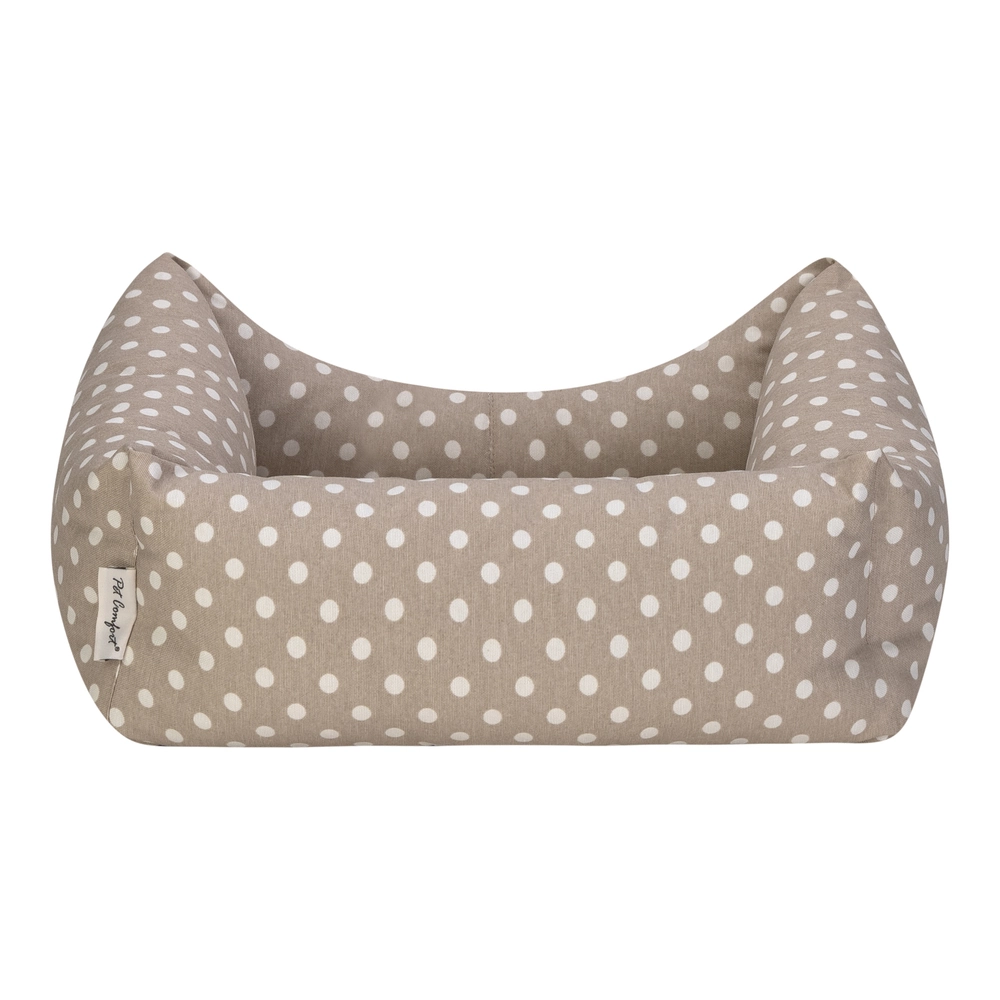 Pet Comfort Uniform Bej Puantiyeli Kedi ve Köpek Yatağı XS 50x40cm - 3