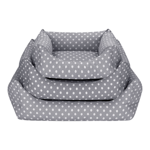 Pet Comfort Uniform Gri Puantiyeli Kedi ve Köpek Yatağı S 60x50cm - 4