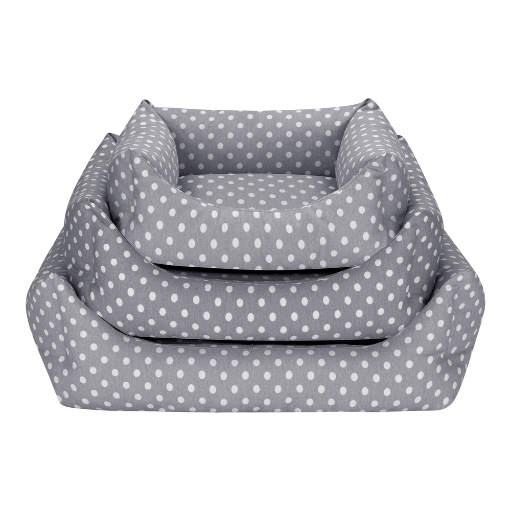 Pet Comfort Uniform Gri Puantiyeli Kedi ve Köpek Yatağı S 60x50cm - 4