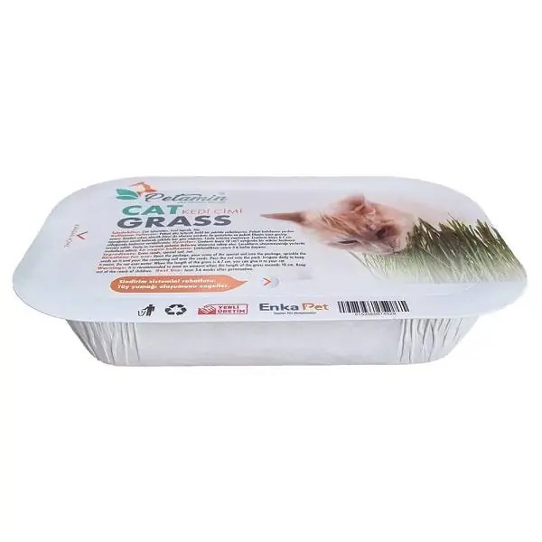 Petamin Tüy Yumaklarına Karşı Doğal Fileli Kedi Çimi - 2