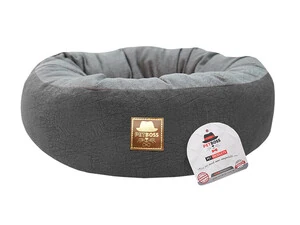 Petboss Çift Taraflı Simit Kedi Köpek Yatağı Antrasit Gri 50 Cm