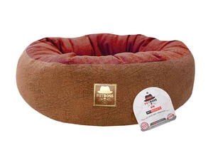 Petboss Çift Taraflı Simit Kedi Köpek Yatağı Kahverengi Kırmızı 50 Cm
