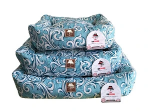 Petboss Açık Mavi Çiçek Desenli Kedi Köpek Yatağı Small - 2