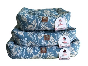 Petboss Mavi Beyaz Çiçek Desenli Kedi Köpek Yatağı Small - 2