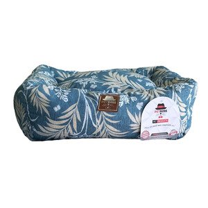 Petboss Mavi Beyaz Çiçek Desenli Kedi Köpek Yatağı Small