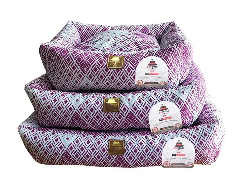 Petboss  Pembe Beyaz Desenli Kedi Köpek Yatağı Large - 2