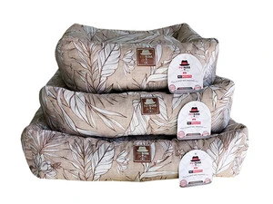 Petboss Krem Beyaz Çiçek Desenli Kedi Köpek Yatağı Large - 2