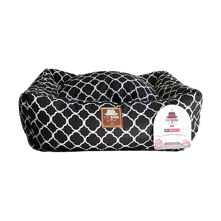 Petboss Siyah Beyaz Desenli Kedi Köpek Yatağı  Small - 1