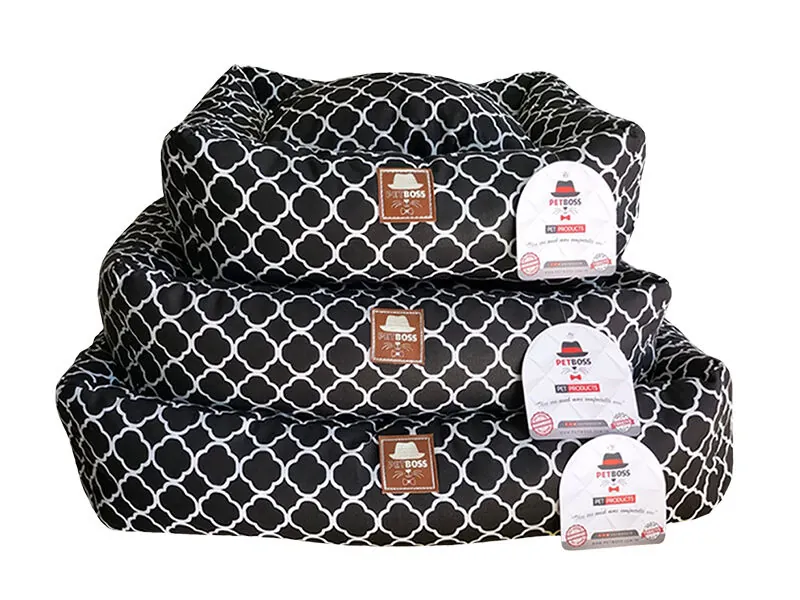 Petboss Siyah Beyaz Desenli Kedi Köpek Yatağı Medium - 2