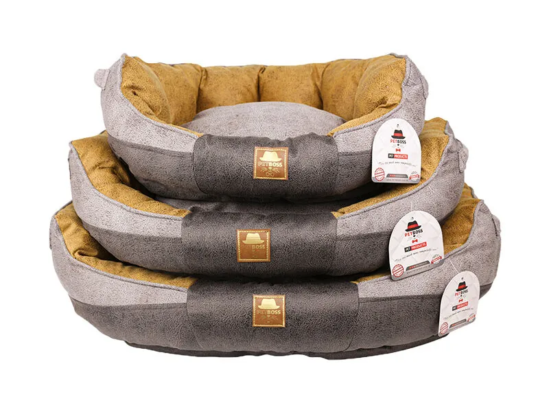 Petboss İstridye Kedi Köpek Yatağı Kahve Gri Antrasit Medium - 2