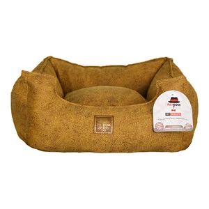 Petboss Kare Kedi Köpek Yatağı Hardal Medium