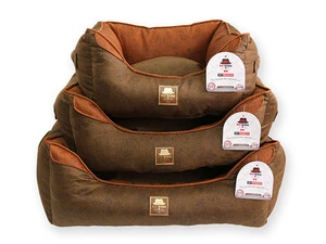 Petboss Kare Kedi Köpek Yatağı Kahve Turuncu Medium - 2