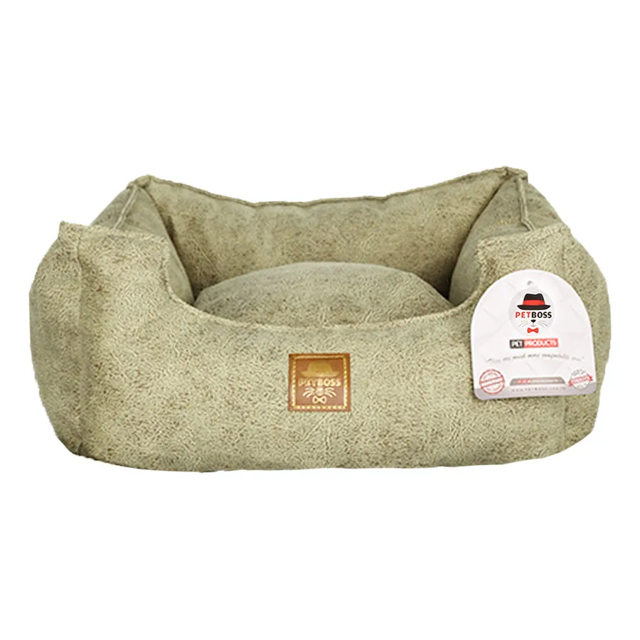 Petboss Kare Kedi Köpek Yatağı Krem Medium - 1