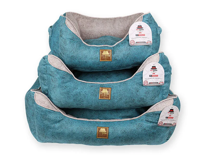 Petboss Kare Kedi Köpek Yatağı Mavi Medium - 2