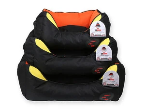 Petboss Kare Kedi Köpek Yatağı Siyah Sarı Small - 2