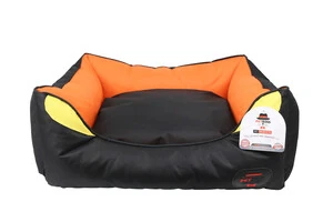 Petboss Kare Kedi Köpek Yatağı Siyah Sarı Large