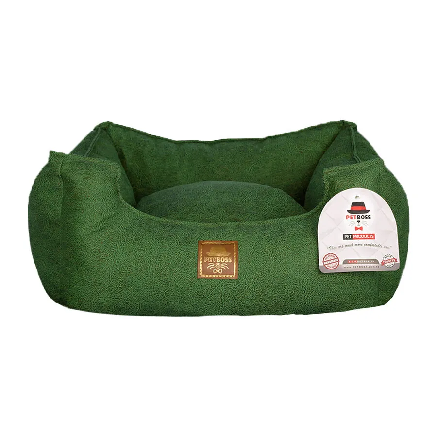 Petboss Kare Kedi Köpek Yatağı Yeşil Large - 1