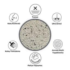 Petclay Aktif Karbonlu İnce Taneli Kedi Kumu 5 LT - 3