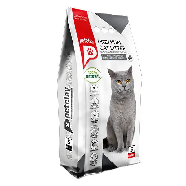 Petclay Aktif Karbonlu İnce Taneli Kedi Kumu 5 LT - 1