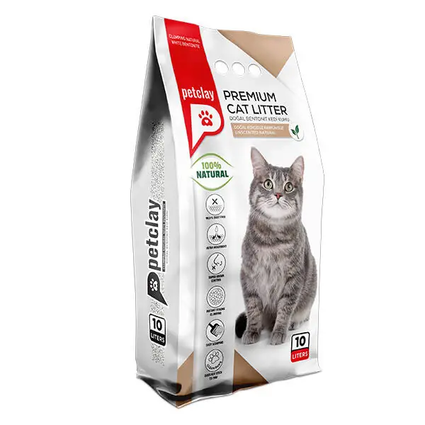Petclay Naturel Kokusuz İnce Taneli Kedi Kumu 10 LT - 1