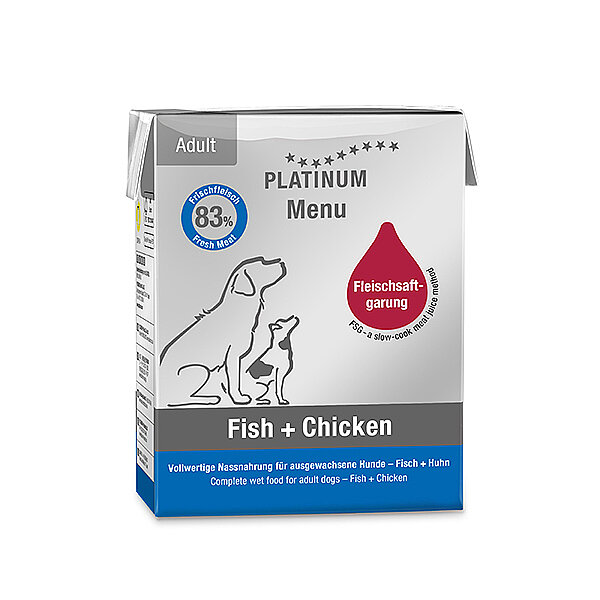 Platinum Balıklı ve Tavuklu Yetişkin Yaş Köpek Maması 375 g - 1