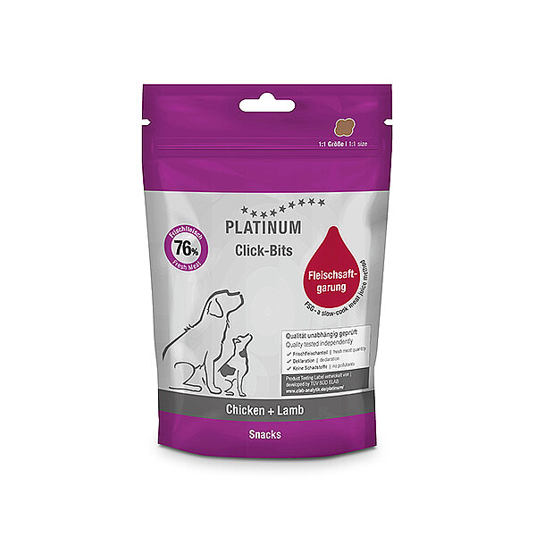 Platinum Click-Bits Tavuklu ve Kuzulu Köpek Ödülü 150gr