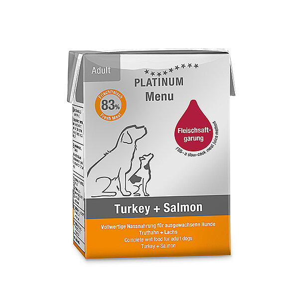 Platinum Hindili ve Somonlu Yetişkin Yaş Köpek Maması 185 g - 1