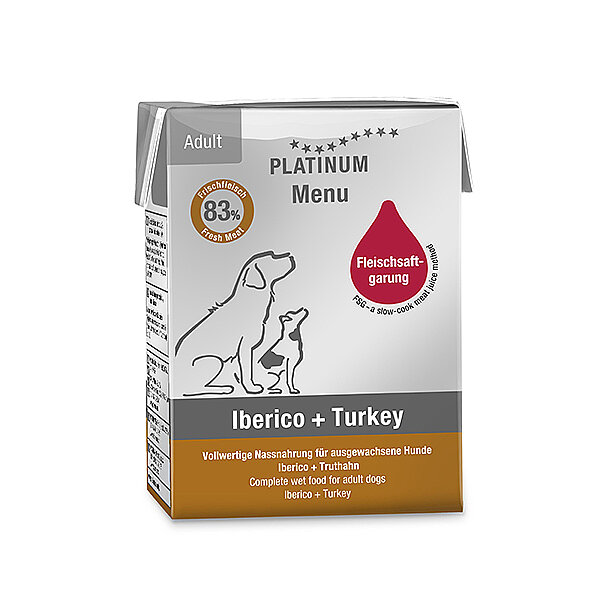 Platinum Iberico Etli ve Hindili Yetişkin Yaş Köpek Maması 185 g - 1