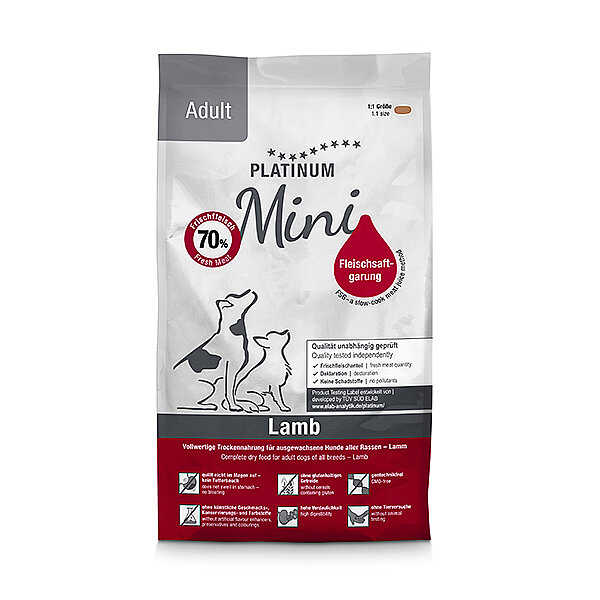 Platinum Mini Kuzulu Yetişkin Köpek Maması 900 g