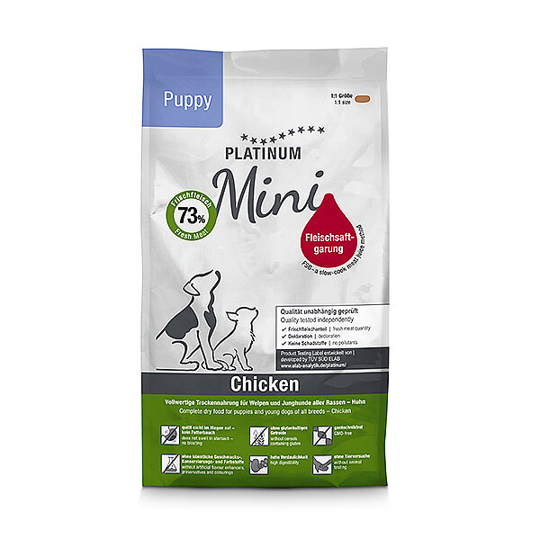 Platinum Mini Yavru Tavuklu Köpek Maması 900gr - 1