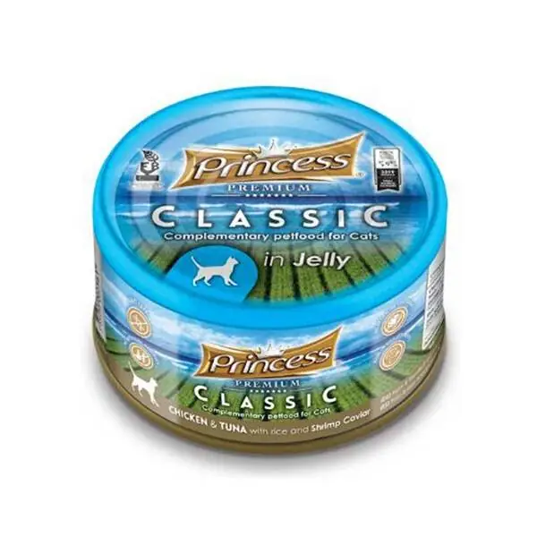 Princess Classic Tavuklu Ton Balıklı ve Karides Havyarlı Yetişkin Kedi Konservesi 170 gr - 1