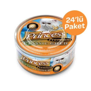 Princess Premium Gold Tavuklu Ton Balıklı Papayalı ve Pirinçli Yetişkin Kedi Konservesi 170 gr 