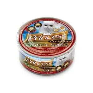 Princess Classic Gold Tavuklu Ton Balıklı Deniz Tarağı ve Kızılcıklı Yetişkin Kedi Konservesi 170 gr