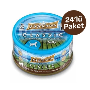 Princess Premium Tavuklu Ton Balıklı Izgara Ördek ve Pirinçli Yetişkin Kedi Konservesi 170 gr (24 adet)
