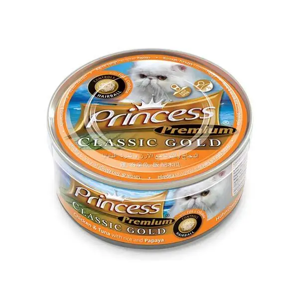 Princess Gold Tavuklu Ton Balıklı Papayalı ve Pirinçli Yetişkin Kedi Konservesi 170 gr - 1