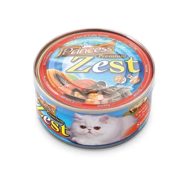 Princess Zest Tavuk Ton Balığı ve Surimili Yetişkin Kedi Konservesi 170 gr - 1