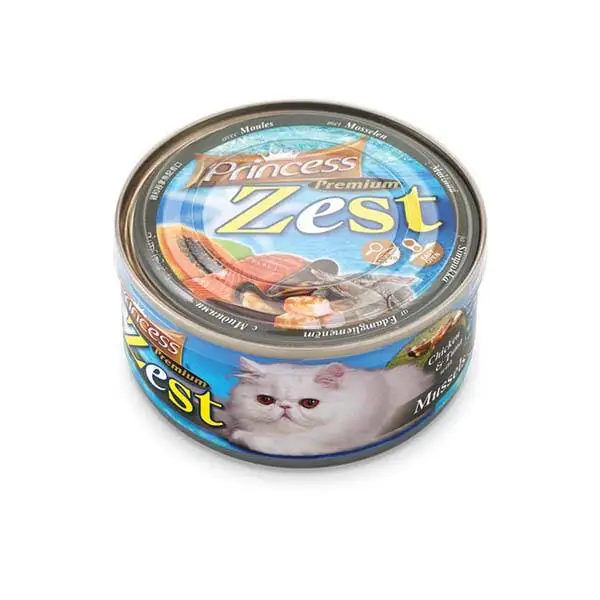 Princess Zest Tavuk Ton Balığı ve Midyeli Yetişkin Kedi Konservesi 170 gr - 1