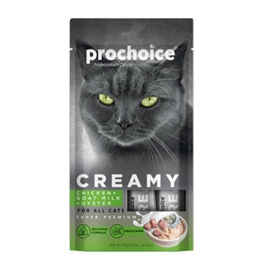 Pro Choice Creamy Keçi Sütü ve Tavuklu Krema Kedi Ödül Maması 4x15gr