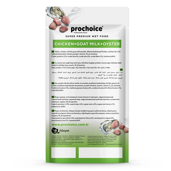 Pro Choice Creamy Keçi Sütü ve Tavuklu Krema Kedi Ödül Maması 4x15gr - 3