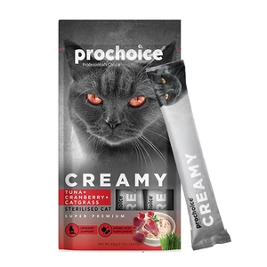Pro Choice Creamy Ton Balığı ve Kızılcıklı Krema Kedi Ödül Maması 4x15gr - 2