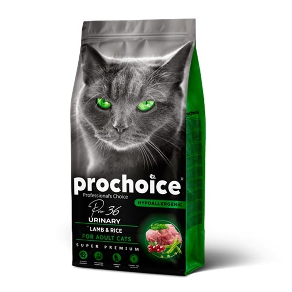 ProChoice Pro 36 Hipoalerjenik Kuzu Etli ve Pirinçli Düşük Tahıllı Yetişkin Kedi Maması 15 kg