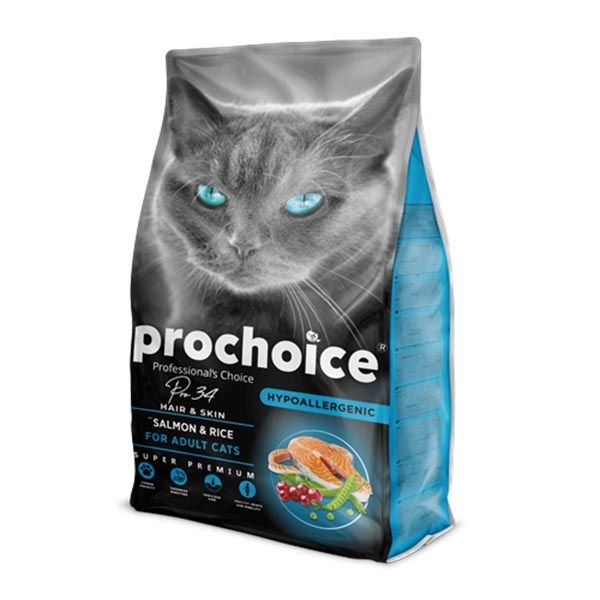 ProChoice 34 Hipoalerjenik Somonlu ve Pirinçli Düşük Tahıllı Yetişkin Kedi Maması 2 kg