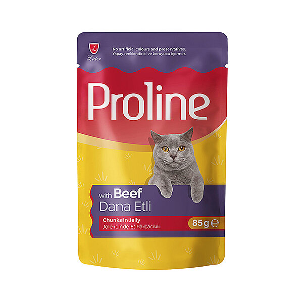 Pro line Dana Etli Yetişkin Kedi Pouch Yaş Mama 85 Gr - 1