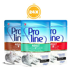 Pro Line Karışık Kedi Yaş Maması 100 Gr x 24 Adet