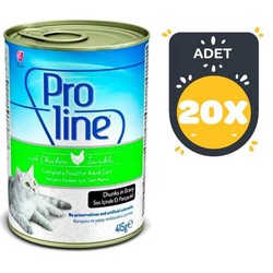 Pro Line Tavuklu Kedi Yaş Maması 415 GR x 20 Adet