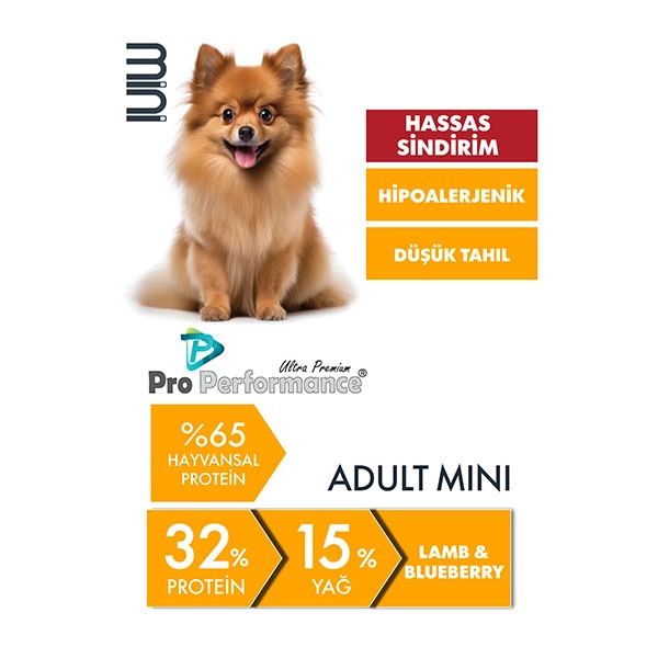 Pro Performance Kuzu Etli ve Yaban Mersinli Küçük Irk Köpek Maması 7 Kg - 2