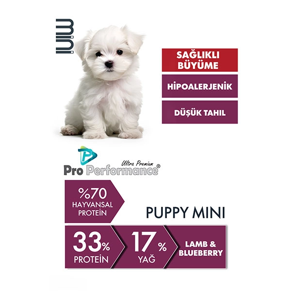 Pro Performance Kuzu Etli ve Yaban Mersinli Küçük Irk Yavru Köpek Maması 7 Kg - 2