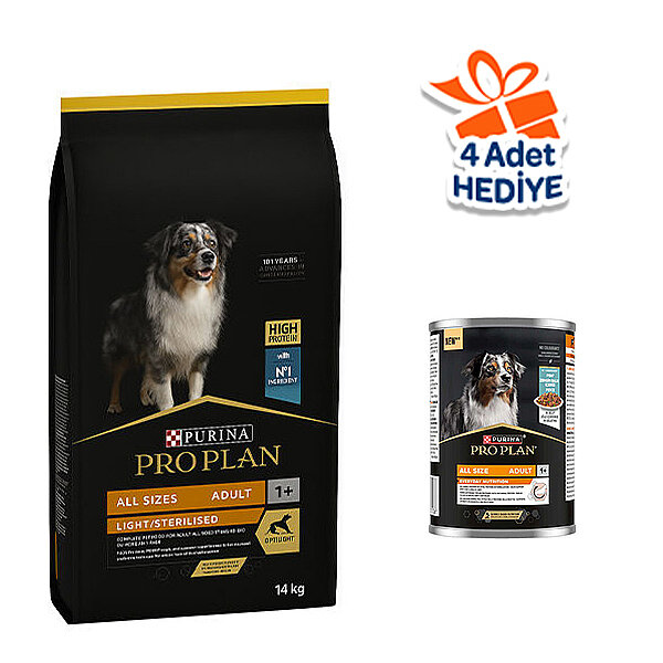 Pro Plan Light ve Kısırlaştırılmış Tüm Irklar İçin Alabalıklı Yetişkin Köpek Maması 14kg